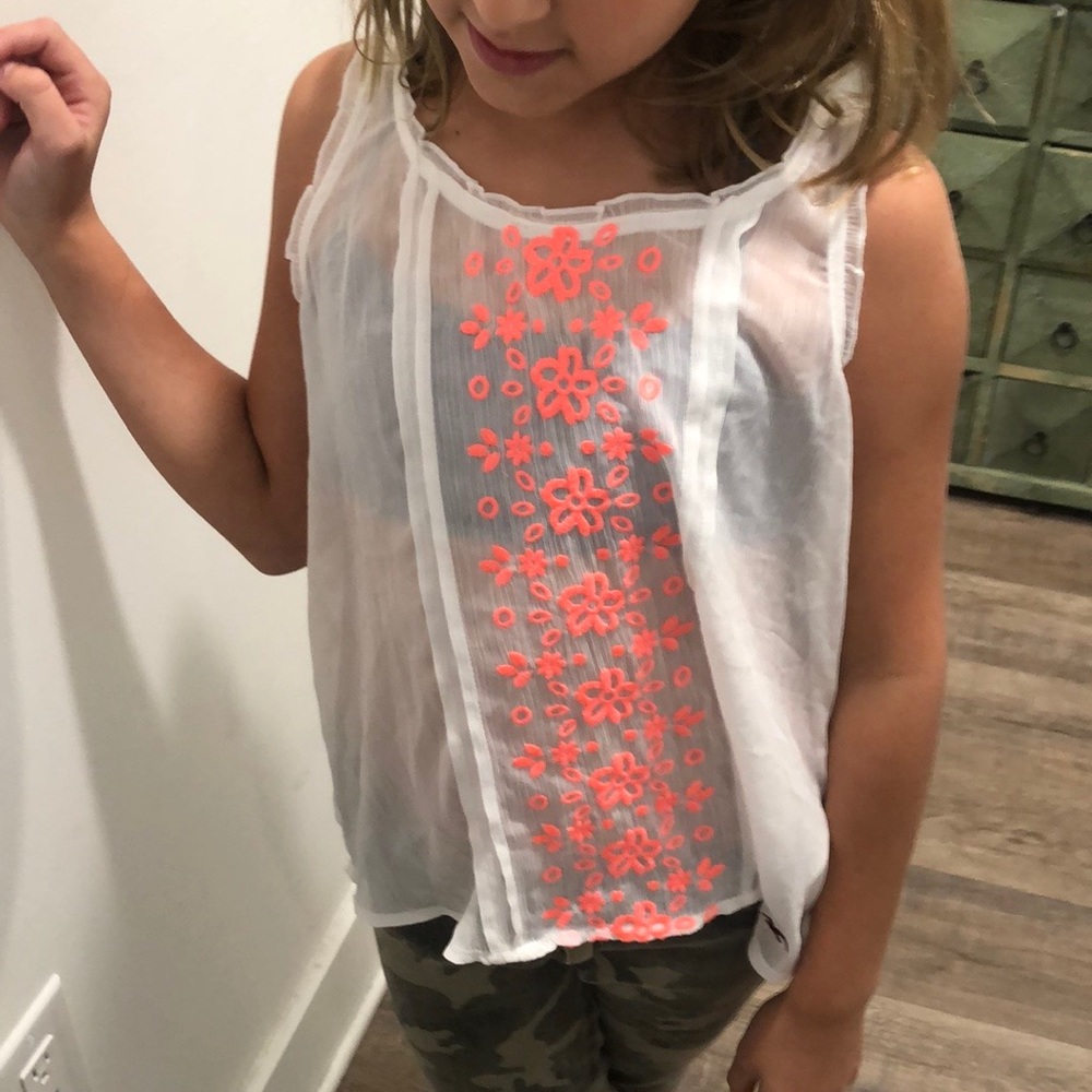 Hollister sheer tank top/bathing suit coverup - Picture 2 of 8